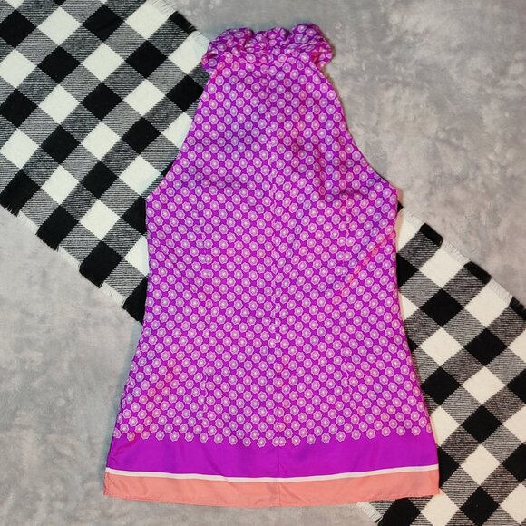 2 | Banana Republic | Silk Geometric Halter Neck Top - Picture 3 of 5